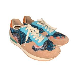 Inkkas Socorro Jogger Womens 8 Pre-Owned Sneaker Tan Desert Cactus Suede Textile